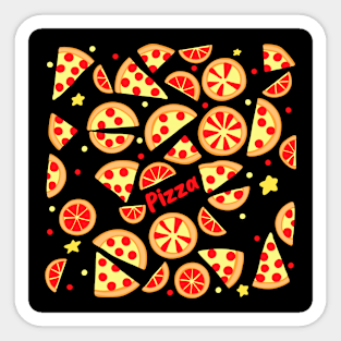 Cute Pizza Pattern Sticker